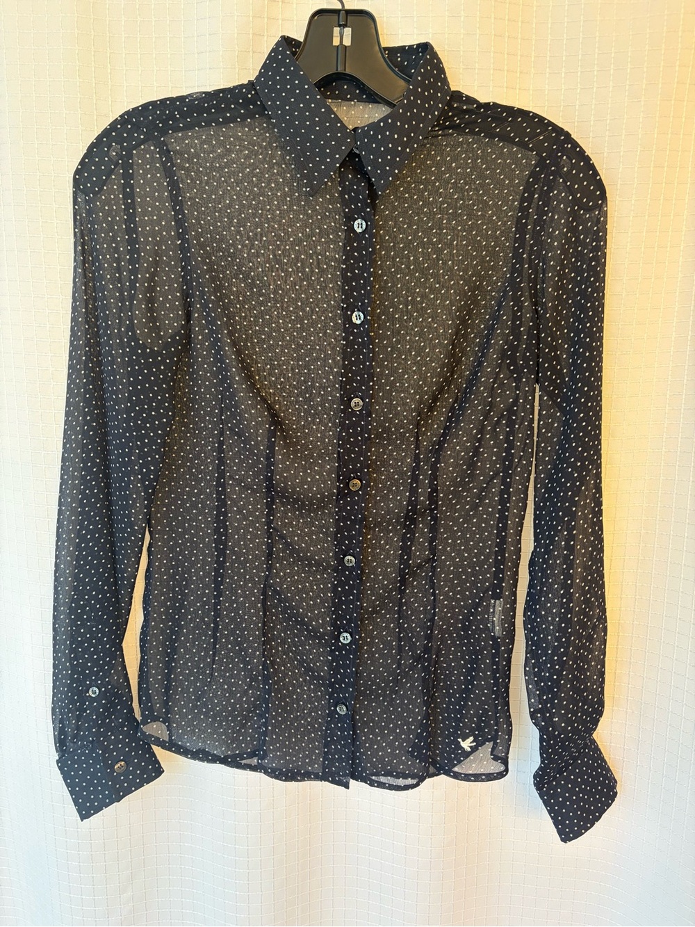 Brookfield see through polka dot button up shirt. Size 0